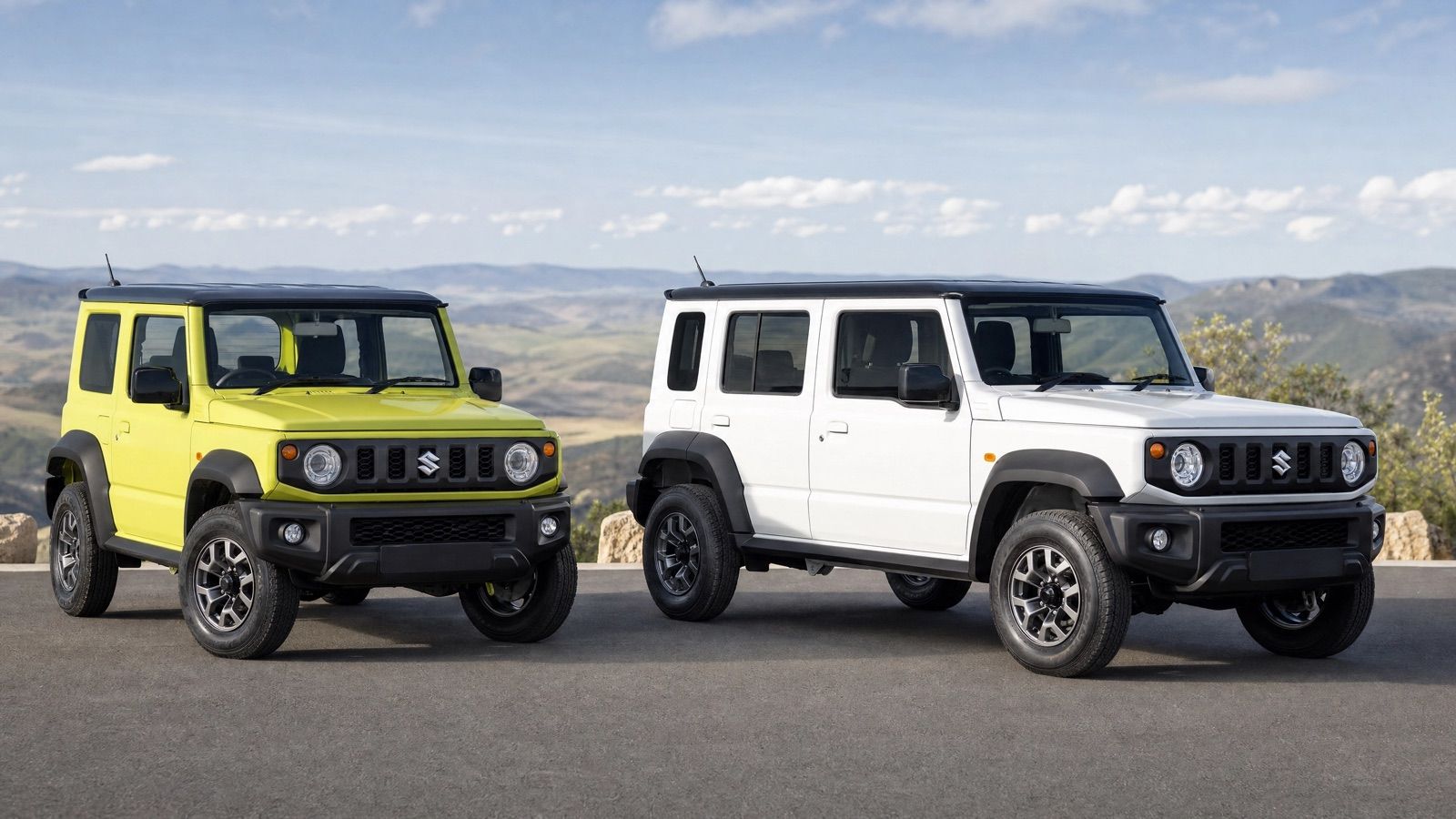 Suzuki Jimny 3-door and 5-door side by side