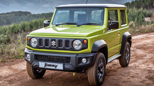 Suzuki Jimny on a gravel trail in South Africa