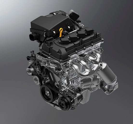 A studio render of the Suzuki K15B 1.5 litre petrol engine on its own