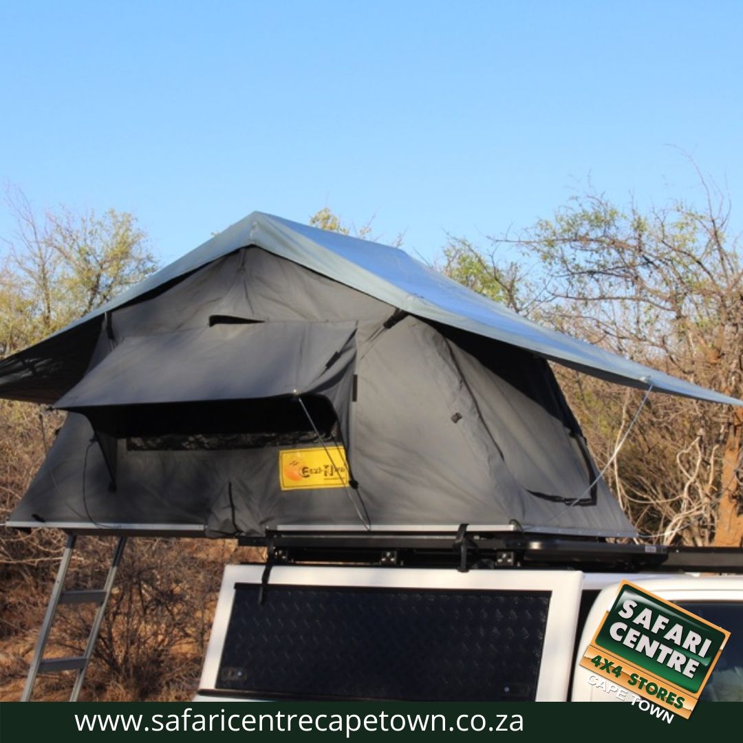 Eezi-Awn Series 3 rooftop tent deployed in the bushveld
